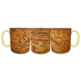 Caneca reta faixa mapa pirata BC