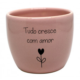 Vaso redondo médio Tudo cresce