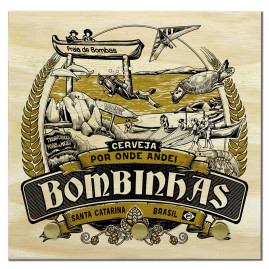 Porta-chaves de madeira cerveja Bomb.