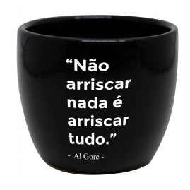 Vaso redondo médio Não arriscar