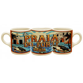 Caneca reta moser faixa colorida retrô PFO