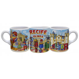 Caneca reta moser faixa colorida RE