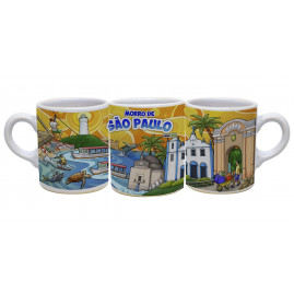 Caneca reta moser faixa colorida MSP