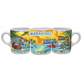 Caneca reta moser faixa colorida MA