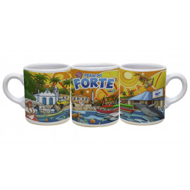 Caneca reta moser faixa colorida PFO