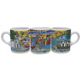 Caneca reta moser faixa colorida PGA