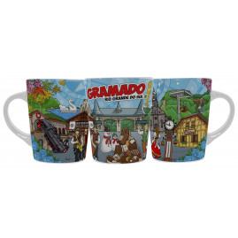 Caneca catarina faixa colorida GRA