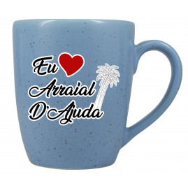 Caneca Curva 350ml Granilhada Eu Amo Ponto Turístico AR