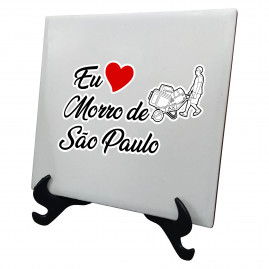 Azulejo com suporte eu amo Ponto turístico MSP