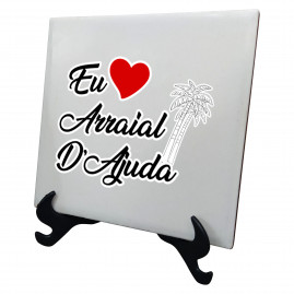 Azulejo com suporte eu amo Ponto turístico AR