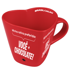 Caneca Juliana Vermelha Você +Chocolate