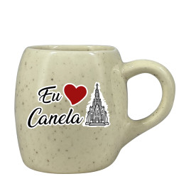 Caneca Moon Pequena Natural Granilhada Eu Amo Ponto Turístico CAN