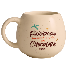 Caneca Moon Natural Granilhada Felicidade