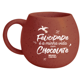 Caneca Moon Terracota Granilhada Felicidade