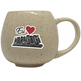 Caneca Moon Natural Granilhado Eu Amo Ponto Turístico MA