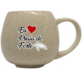 Caneca Moon Natural Granilhado Eu Amo Ponto Turístico PFO