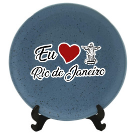 Prato decorativo -  Eu amo ponto turístico RJ