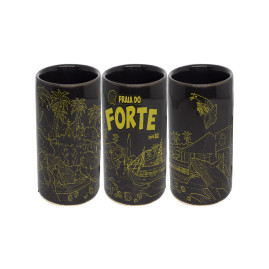 Copo shot vodka traço dourado PFO