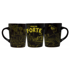 Caneca catarina preta faixa mapa td fp PFO