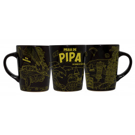 Caneca catarina preta faixa mapa td fp PI