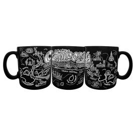 Caneca Reta Faixa Traço Branco BC