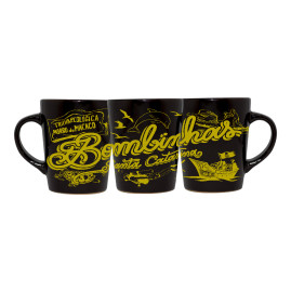 Caneca catarina retrô traço dourado Bomb.