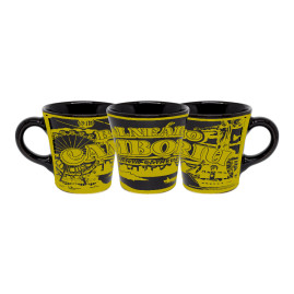 Caneca curva moser retrô Traço dourado BC