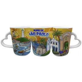 Caneca Catarina Coração Faixa Colorida MSP