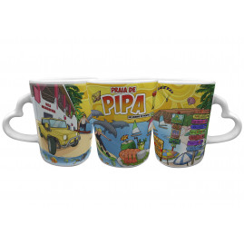 Caneca Catarina Coração Faixa Colorida PI