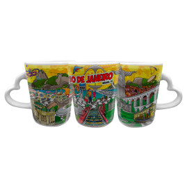 Caneca catarina asa coração faixa colorida RJ
