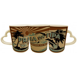 Caneca Catarina Coração Faixa Retrô Colorida PI