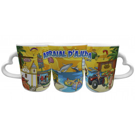 Caneca Catarina Coração Faixa Colorida AR