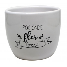 Vaso redondo médio Onde flor