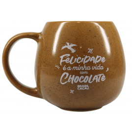 Caneca Moon Terracota Granilhada Felicidade